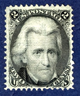 2c Andrew Jackson F Grill single, 1867. Creator: National Bank Note Company.
