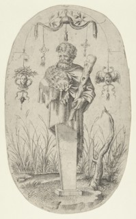 Hercules With His Club, 1535-55. Creator: Jean Mignon.