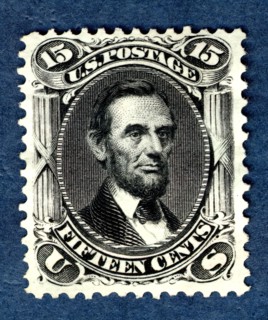 15c Abraham Lincoln re-issue single, 1875. Creator: National Bank Note Company.