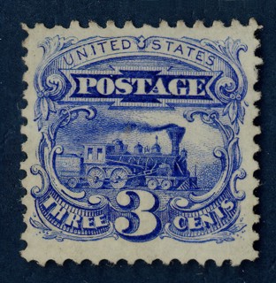 3c Steam Locomotive G Grill single, 1869. Creator: National Bank Note Company.