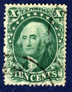 10c Washington type I single, 1857. Creator: Toppan, Carpenter & Company.