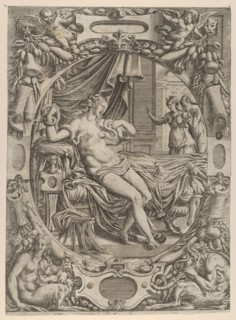 Cleopatra Bitten By an Asp, 1535-55. Creator: Jean Mignon.