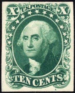 10c Washington trial color card proof, 1881. Creator: American Bank Note Company.
