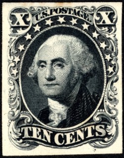 10c Washington trial color card proof, 1881. Creator: American Bank Note Company.