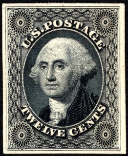 12c Washington trial color card proof, 1881. Creator: American Bank Note Company.