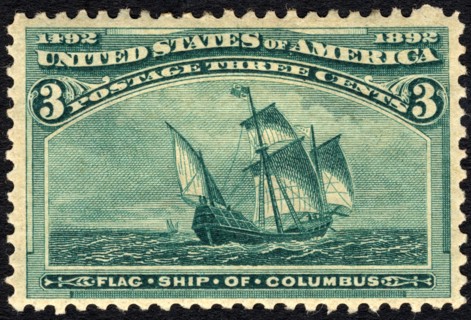 3c Flagship of Columbus single, 1893. Creator: Unknown.