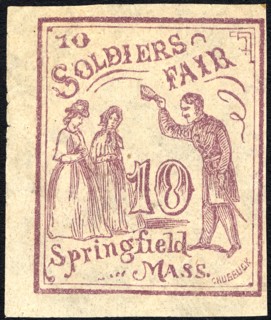 10c Springfield Soldiers' Fair single, 1864. Creator: Unknown.