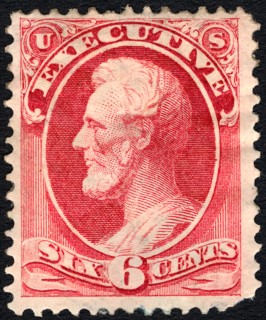 6c Abraham Lincoln Executive single, 1873. Creator: Unknown.