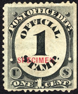 1c Franklin Post Office Department special printing single, 1875. Creator: Unknown.