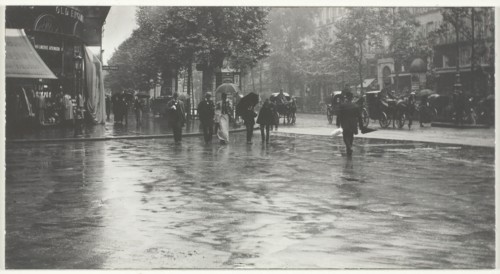 A Wet Day on the Boulevard, Paris, 1894, printed 1918/32. Creator: Alfred Stieglitz.