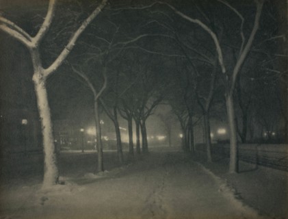 An Icy Night, New York, 1898. Creator: Alfred Stieglitz.