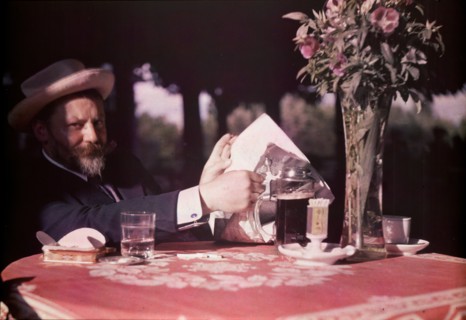 Frank Eugene Seated at Table, 1907. Creator: Alfred Stieglitz.