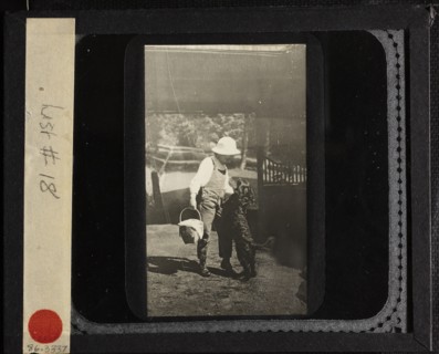 Untitled (Niece Elizabeth with "Inky" at Oaklawn), c. 1903. Creator: Alfred Stieglitz.