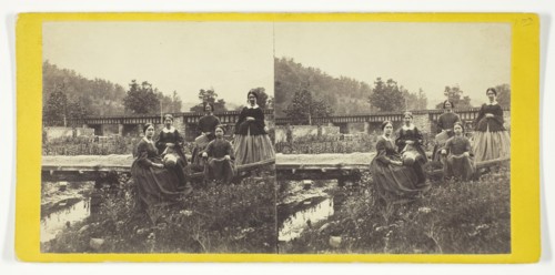 On the Juniata. The Five Fair Ladies, 1860/69. Creator: Anthony & Company.
