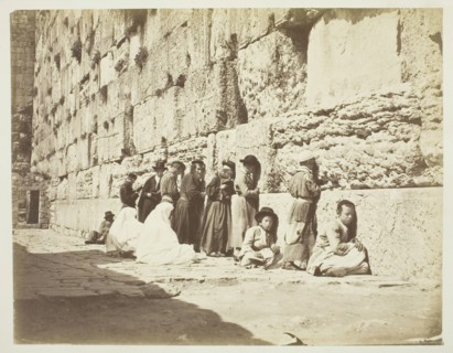 Wall of Solomon's Temple, Jews' Wailing Place, c. 1860. Creator: Unknown.