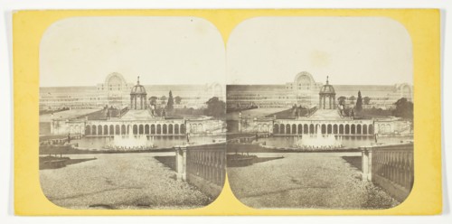 Crystal Palce: General View of the Palace, Cascades and Lower Fountains, 1850/99. Creator: Unknown.
