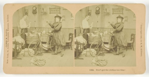 Don't get the clothes too blue!, 1897. Creator: BW Kilburn.
