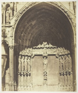 Chartres Cathedral, South Transept; Central Portal, 1854/63. Creators: Bisson Frères, Louis-Auguste Bisson, Auguste-Rosalie Bisson.