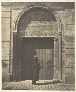 The Portal of Saint Ursinus at Bourges, rue du Vieux Poirier, 1854, printed 1854. Creators: Bisson Frères, Louis-Auguste Bisson, Auguste-Rosalie Bisson.