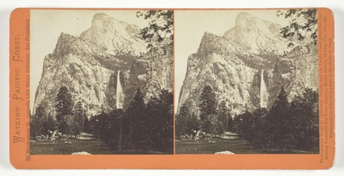 The Bridal Veil, 900 ft., Yosemite, 1861/76. Creator: Carleton Emmons Watkins.