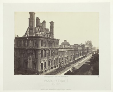 Paris Fire (Palais des Tuileries, Pavillon de Marsan), May 1871. Creator: Charles Soulier.