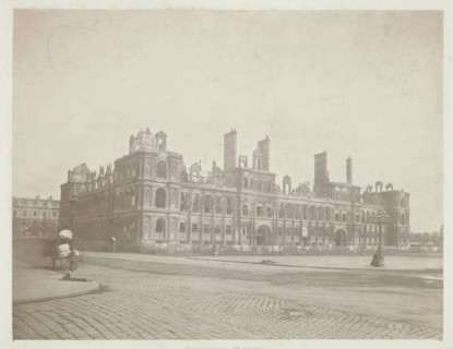 Paris Fire (The Facade of City Hall), May 1871. Creator: Charles Soulier.