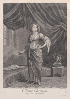 Dame Grecque, dans son Apartement, 1714-15. Creator: Unknown.