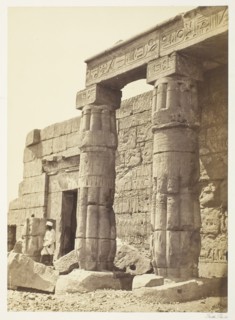 Portico of the Temple of Goorneh, 1858/62. Creator: Francis Frith.