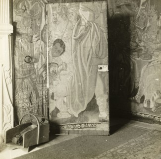 Kelmscott Manor: In the Tapestry Room, 1896. Creator: Frederick Henry Evans.