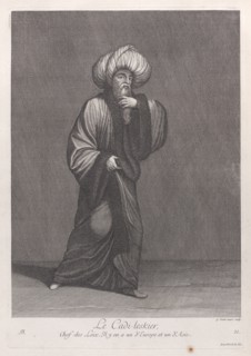 Le Cadi-leskier, Chef des Loix. Il y en a un d'Europe et un d'Asie, 1714-15. Creator: Unknown.