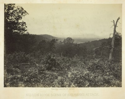 Mission Ridge Scene of Sherman's Attack, 1864/66. Creator: George N. Barnard.