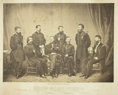 Sherman and His Generals, 1865. Creator: George N. Barnard.