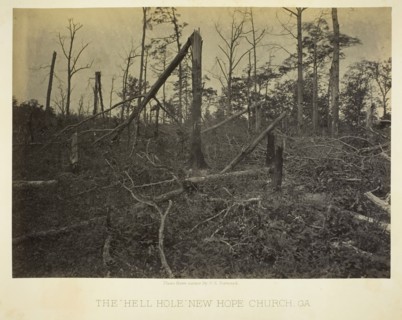 The "Hell Hole," New Hope Church, GA, 1866. Creator: George N. Barnard.