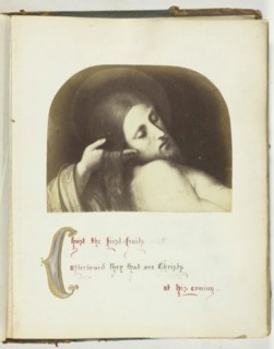 Untitled [illustration of Jesus with Biblical quote], 1855/68. Creator: Georgina Cowper.