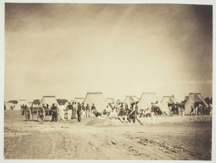 Artillery Encampment, Camp de Châlons, 1857. Creator: Gustave Le Gray.