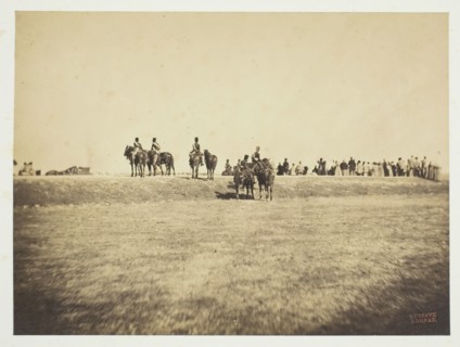Untitled [cavalry], 1857. Creator: Gustave Le Gray.