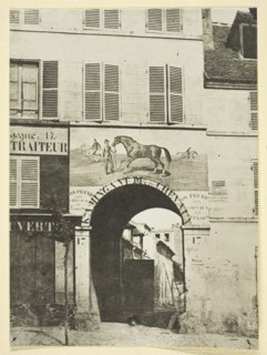 Enseigne d'un Marchand de Chevaux, 1842/50, printed 1965. Creator: Hippolyte Bayard.