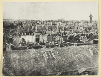 Les Toits de Paris (Vue de la rue Castiglione?), 1842/50, printed 1865. Creator: Hippolyte Bayard.