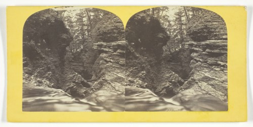 Buttermilk Creek Ithaca Cascades and 4t Fall looking down, 1860/65. Creator: J. C. Burritt.
