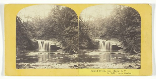 Enfield Creek, near Ithaca, N.Y. 2d Fall, Lower Ravine, 1860/65. Creator: J. C. Burritt.