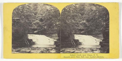 Enfield Creek, near Ithaca, N.Y. Cascade above Main Fall, near Lucifer's Kitchen, 1860/65. Creator: J. C. Burritt.