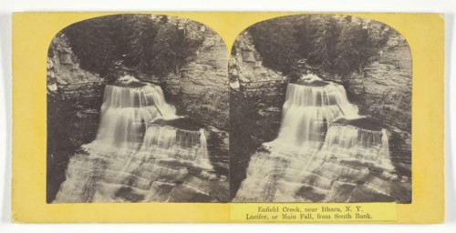 Enfield Creek, near Ithaca, N.Y. Lucifer, or Main Fall, from South Bank, 1860/65. Creator: J. C. Burritt.
