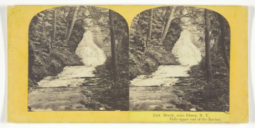 Lick Brook, near Ithaca, N.Y. Falls upper end of the Ravine, 1860/65. Creator: J. C. Burritt.