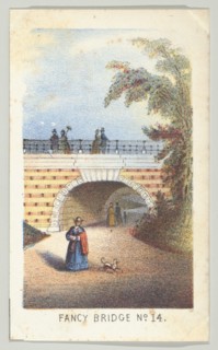 Fancy Bridge No. 14, from the series, Views in Central Park, New York, Part 3, 1864. Creator: Louis Prang.