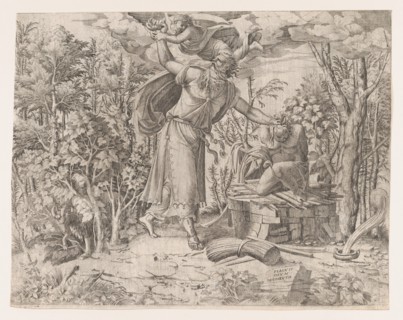 Abraham Sacrificing Isaac, 1535-55. Creator: Jean Mignon.