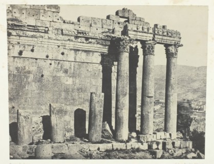 Baalbeck (Héliopolis), Temple Du Jupiter, Façade Occidentale; Syrie, 1849/51, printed 1852. Creator: Maxime du Camp.