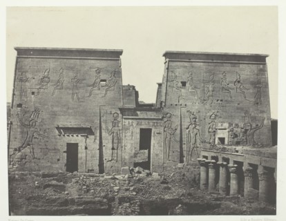 Drômos et Philônes, Grand Temple d'Isis à Pilônes; Nubie, 1849/51, printed 1852. Creator: Maxime du Camp.