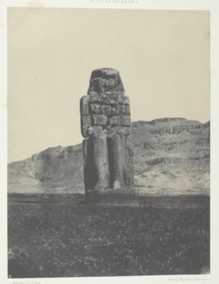 Gournah, Statue de Memnon; Thèbes, 1849/51, printed 1852. Creator: Maxime du Camp.