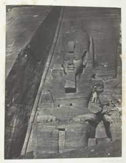 Ibsamboul, Colosse Oriental Du Grand Spéos De Phrè; Nubie, 1849/51, printed 1852. Creator: Maxime du Camp.
