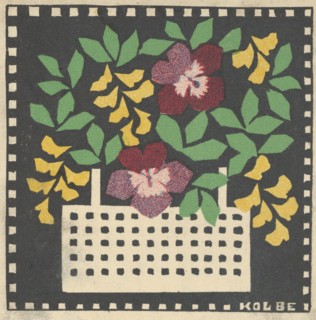 Basket of Flowers, 1907. Creator: Leopoldine Kolbe.